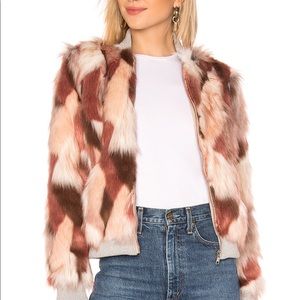 Chaser Faux Fur Bomber Jacket